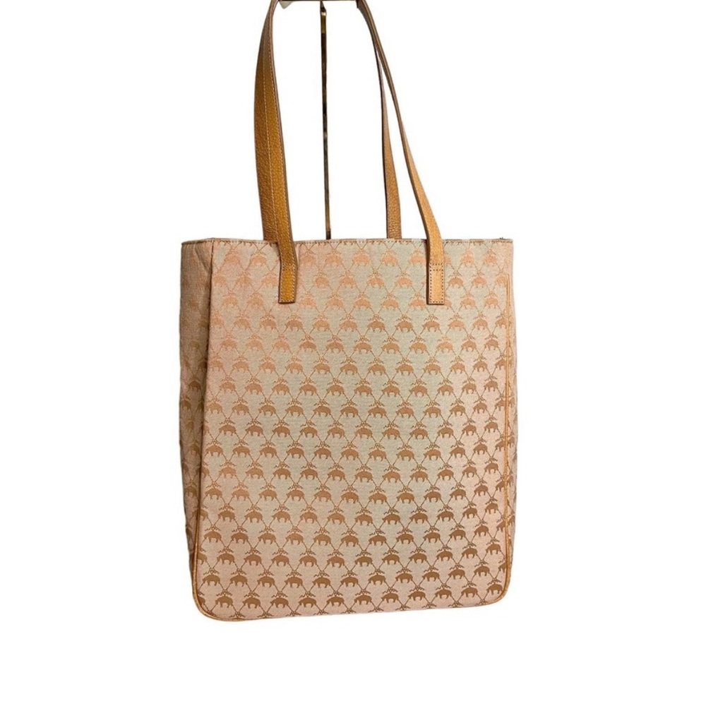 Brooks Brothers Tan Patterned Tote Bag